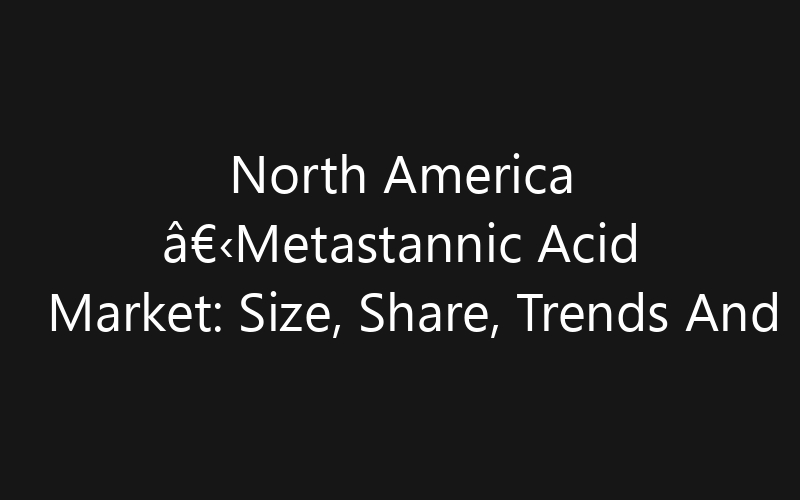 North America â€‹Metastannic Acid Market: Size, Share, Trends And Forecast 2035