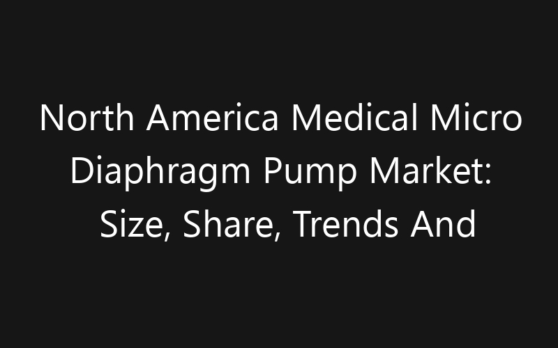 North America Medical Micro Diaphragm Pump Market: Size, Share, Trends And Forecast 2035