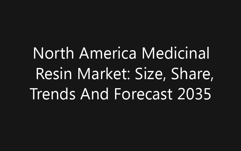 North America Medicinal Resin Market: Size, Share, Trends And Forecast 2035