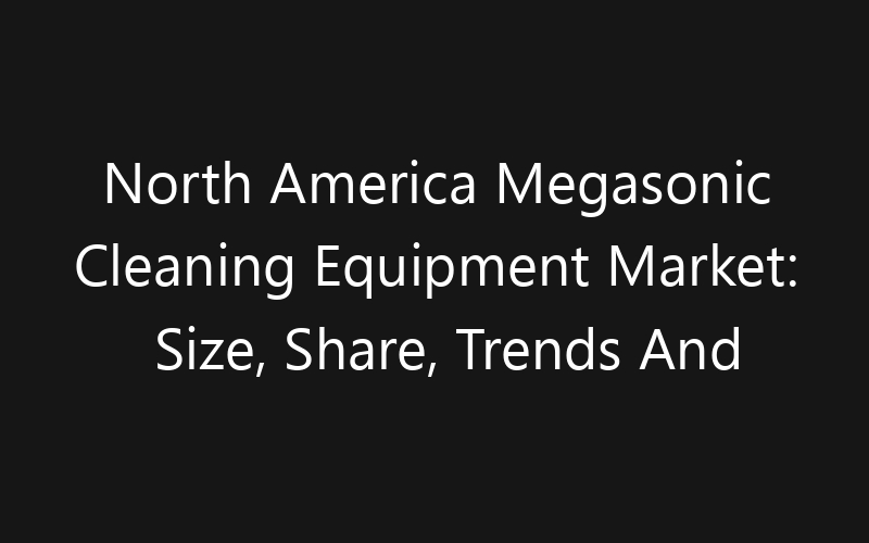 North America Megasonic Cleaning Equipment Market: Size, Share, Trends And Forecast 2035