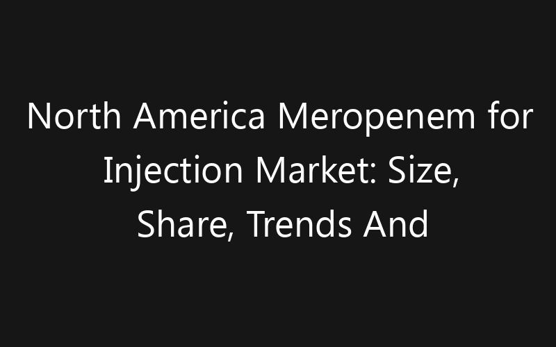 North America Meropenem for Injection Market: Size, Share, Trends And Forecast 2035