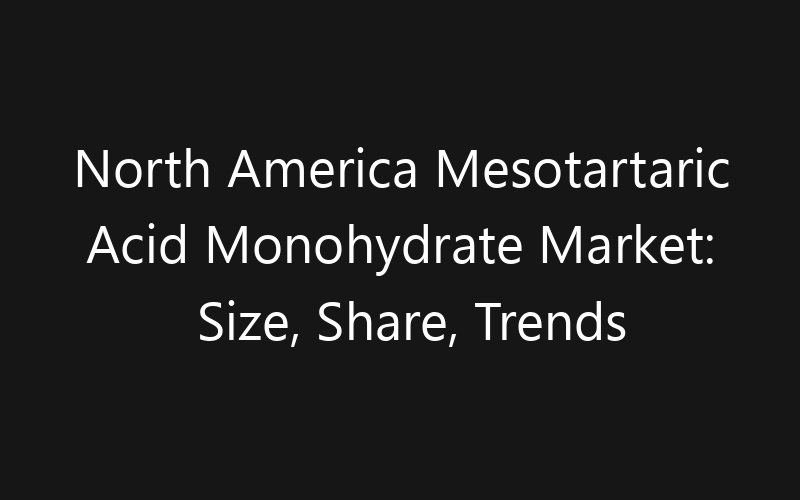 North America Mesotartaric Acid Monohydrate Market: Size, Share, Trends And Forecast 2035