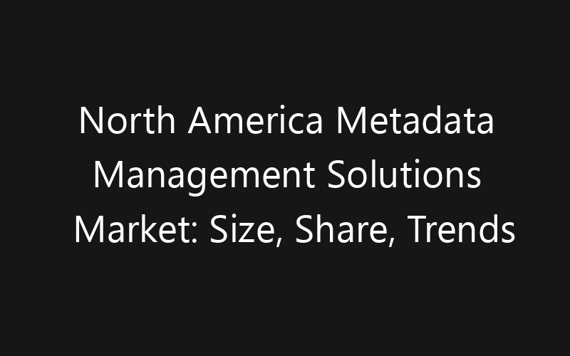 North America Metadata Management Solutions Market: Size, Share, Trends And Forecast 2035