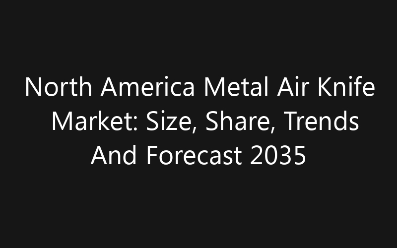 North America Metal Air Knife Market: Size, Share, Trends And Forecast 2035