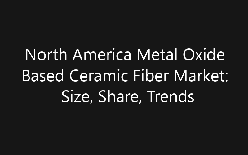 North America Metal Oxide Based Ceramic Fiber Market: Size, Share, Trends And Forecast 2035