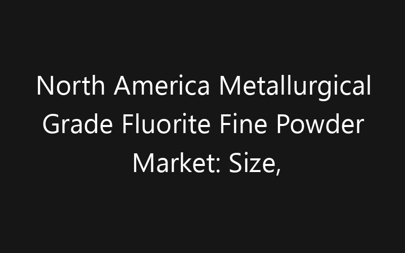 North America Metallurgical Grade Fluorite Fine Powder Market: Size, Share, Trends And Forecast 2035