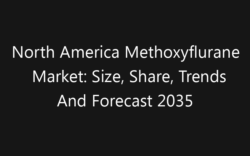 North America Methoxyflurane Market: Size, Share, Trends And Forecast 2035