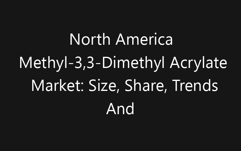 North America Methyl-3,3-Dimethyl Acrylate Market: Size, Share, Trends And Forecast 2035