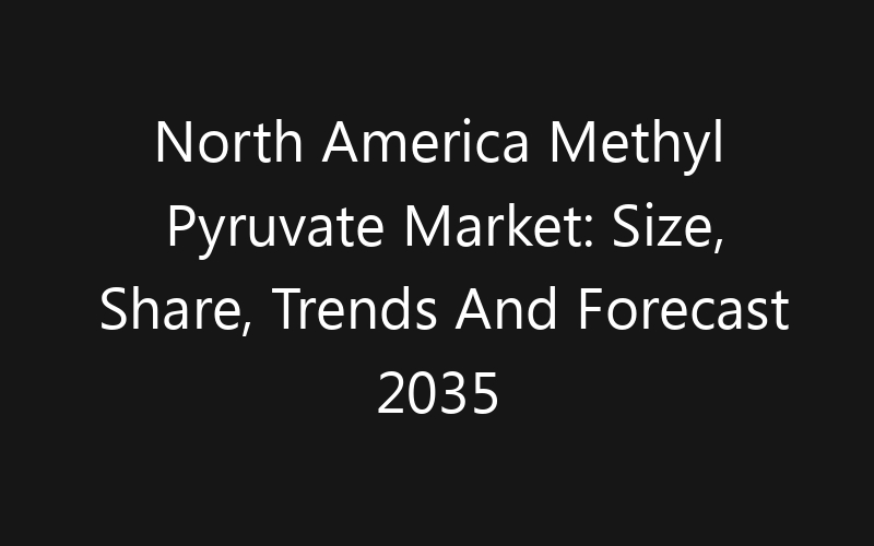 North America Methyl Pyruvate Market: Size, Share, Trends And Forecast 2035