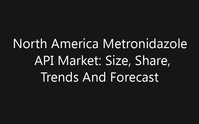 North America Metronidazole API Market: Size, Share, Trends And Forecast 2035