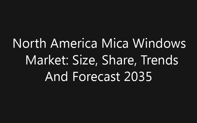 North America Mica Windows Market: Size, Share, Trends And Forecast 2035