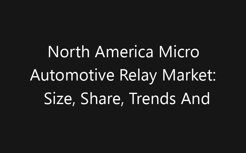 North America Micro Automotive Relay Market: Size, Share, Trends And Forecast 2035