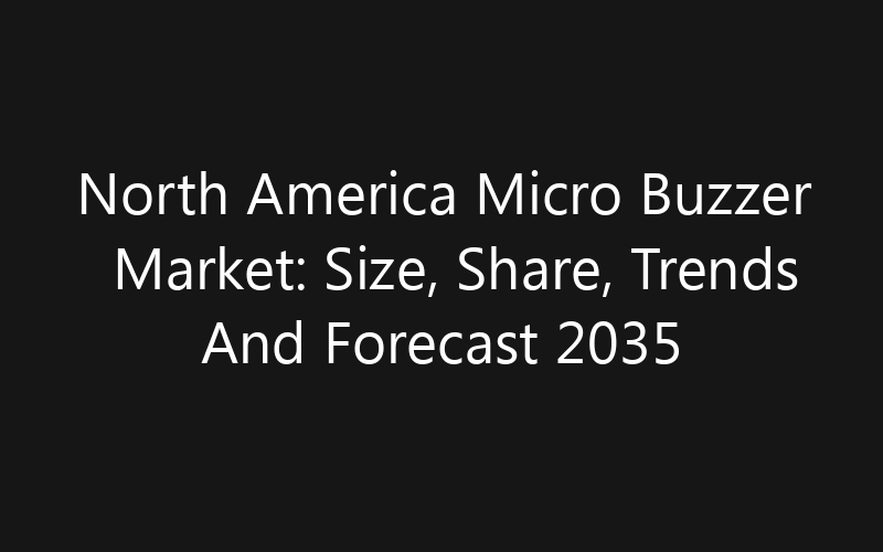 North America Micro Buzzer Market: Size, Share, Trends And Forecast 2035