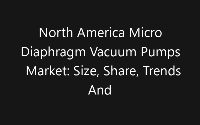 North America Micro Diaphragm Vacuum Pumps Market: Size, Share, Trends And Forecast 2035
