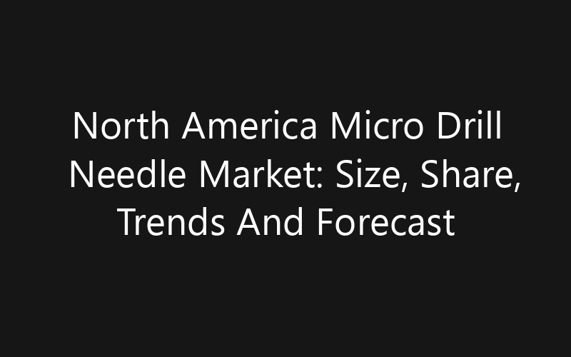 North America Micro Drill Needle Market: Size, Share, Trends And Forecast 2035
