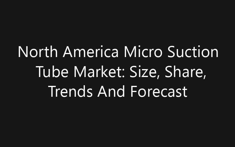 North America Micro Suction Tube Market: Size, Share, Trends And Forecast 2035