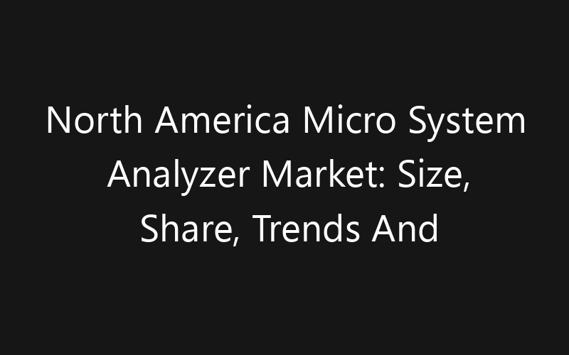 North America Micro System Analyzer Market: Size, Share, Trends And Forecast 2035