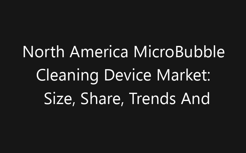 North America MicroBubble Cleaning Device Market: Size, Share, Trends And Forecast 2035