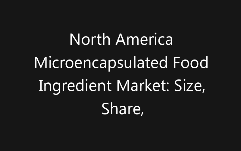 North America Microencapsulated Food Ingredient Market: Size, Share, Trends And Forecast 2035