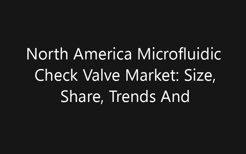 North America Microfluidic Check Valve Market: Size, Share, Trends And Forecast 2035