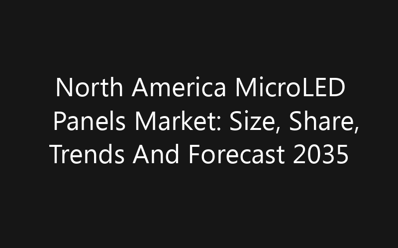 North America MicroLED Panels Market: Size, Share, Trends And Forecast 2035