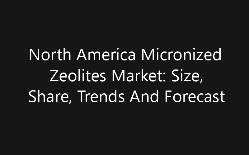North America Micronized Zeolites Market: Size, Share, Trends And Forecast 2035