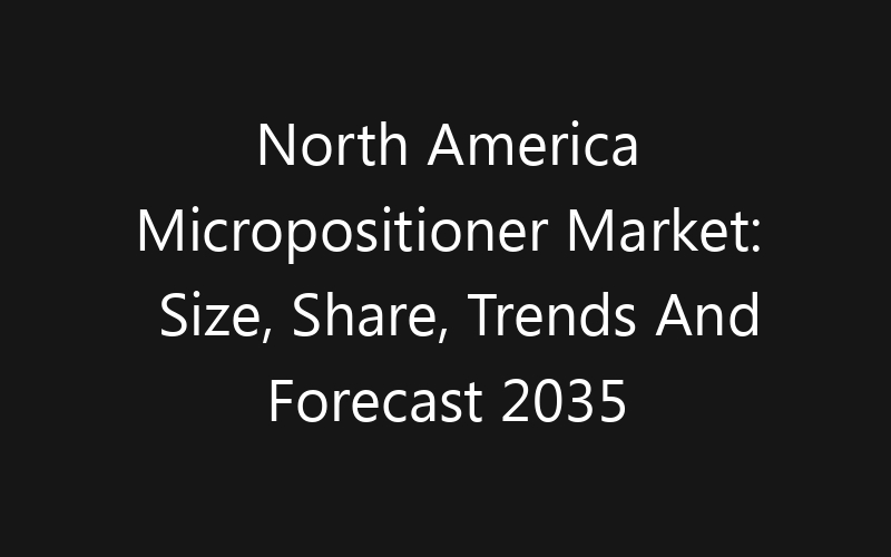 North America Micropositioner Market: Size, Share, Trends And Forecast 2035