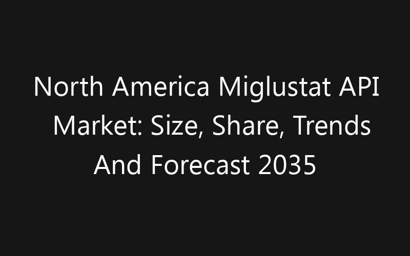 North America Miglustat API Market: Size, Share, Trends And Forecast 2035