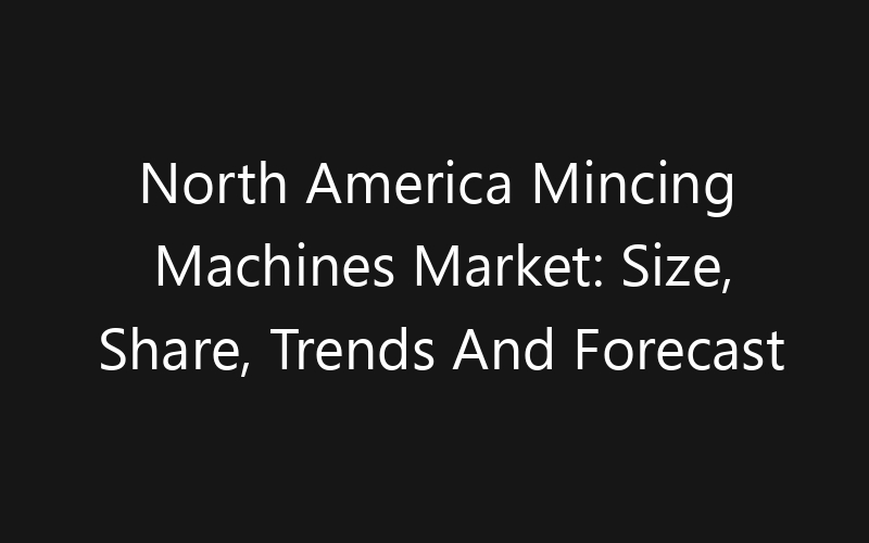 North America Mincing Machines Market: Size, Share, Trends And Forecast 2035
