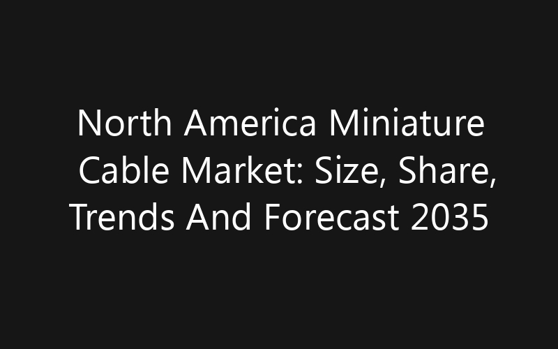 North America Miniature Cable Market: Size, Share, Trends And Forecast 2035