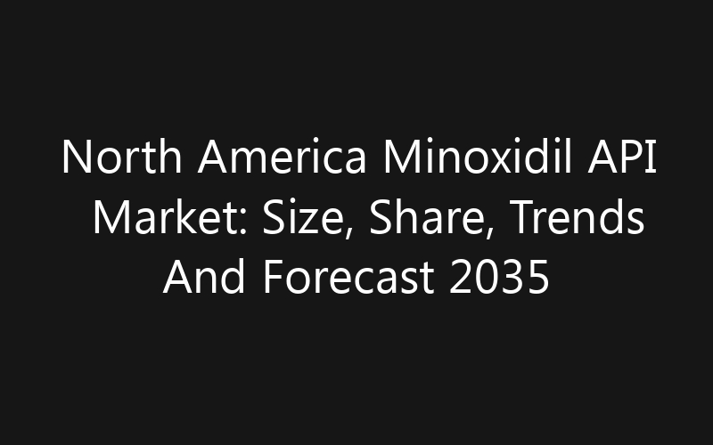 North America Minoxidil API Market: Size, Share, Trends And Forecast 2035