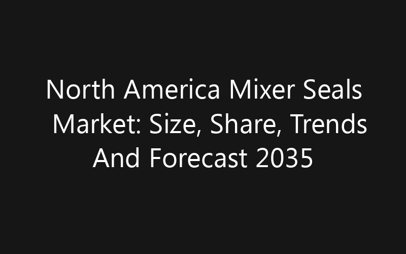 North America Mixer Seals Market: Size, Share, Trends And Forecast 2035