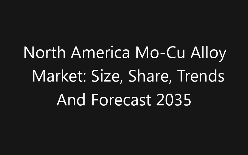 North America Mo-Cu Alloy Market: Size, Share, Trends And Forecast 2035