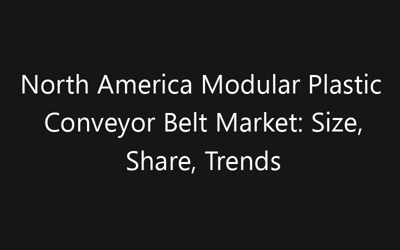 North America Modular Plastic Conveyor Belt Market: Size, Share, Trends And Forecast 2035