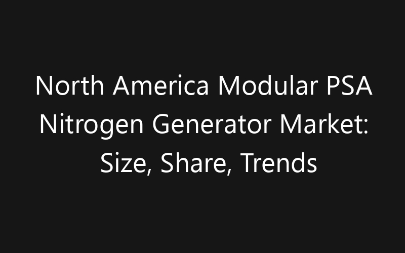 North America Modular PSA Nitrogen Generator Market: Size, Share, Trends And Forecast 2035