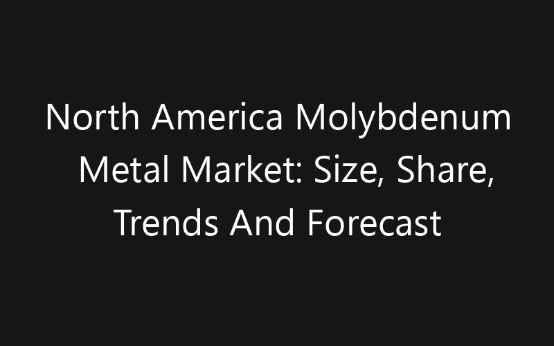 North America Molybdenum Metal Market: Size, Share, Trends And Forecast 2035